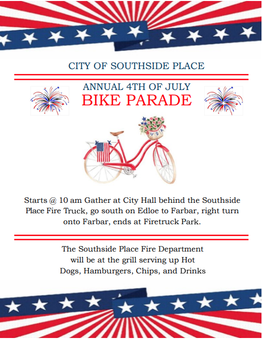 4th of july bike parade flyer