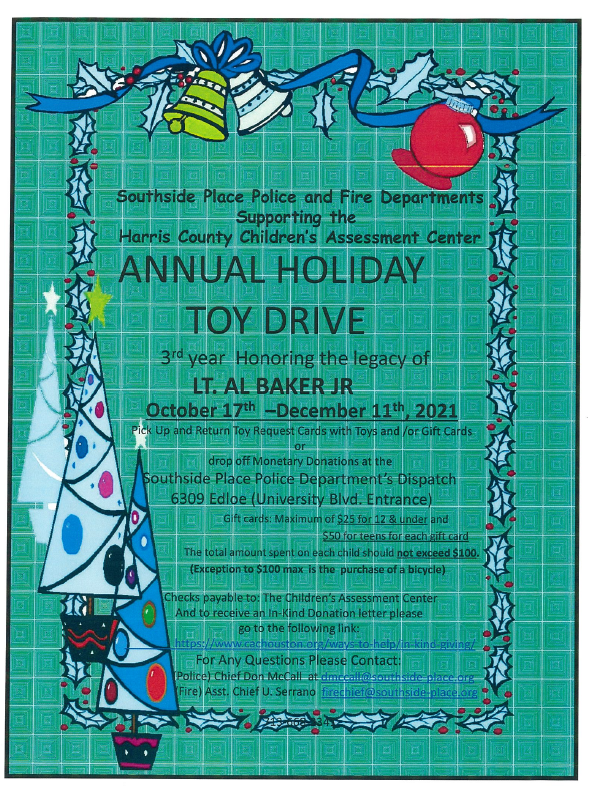 annual holiday toy driver flyer