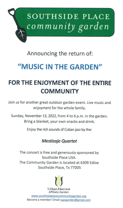 Music in the Garden Flyer