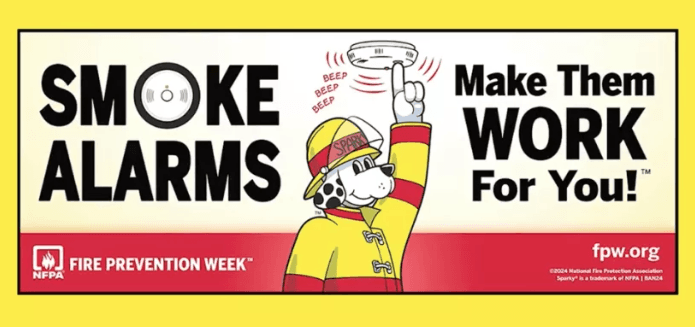 fire prevention week banner 2024