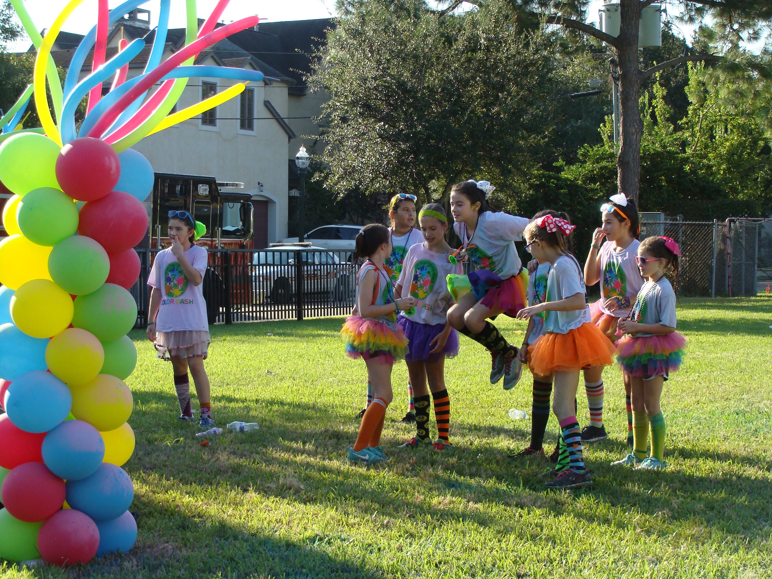 Group of girls in colorful tutus